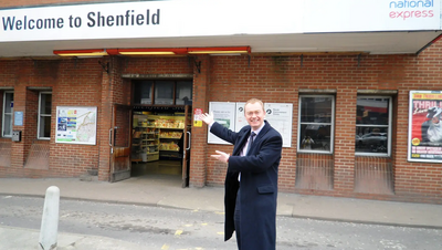 Tim Farron MP at Shenfield station