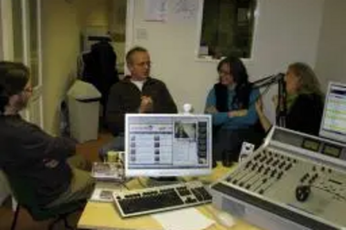 Cllrs David Kendall and Karen Chilvers on the "Mike and Julie Show"