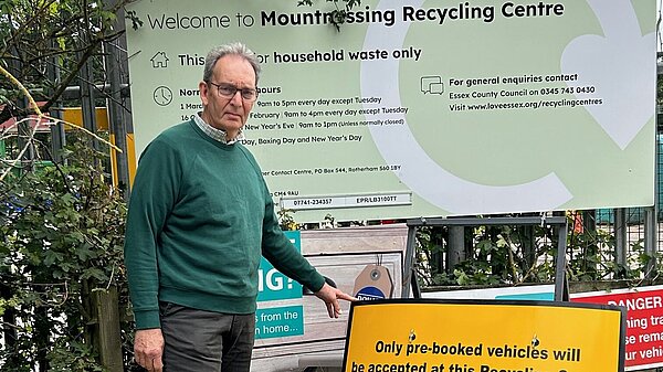 Darryl at recycling centre