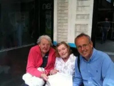 Cllr David Kendall chats to bus users in Brentwood High Street