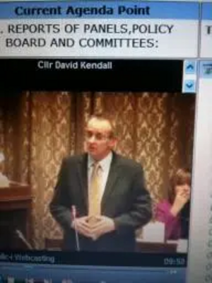 Cllr David Kendall holding the administration to account