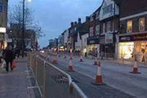 Brentwood High Street during the improvements