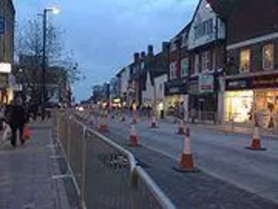 Brentwood High Street during the improvements