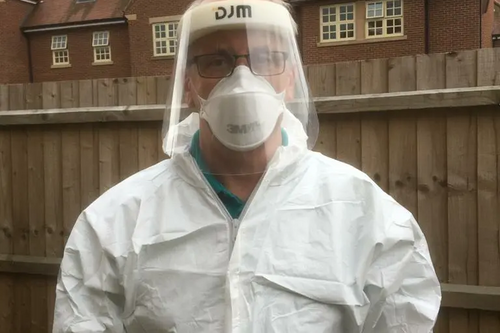 Cllr David Kendall in full PPE