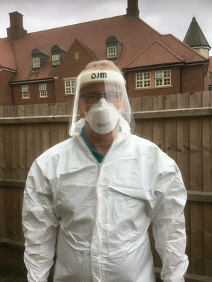 Cllr David Kendall in full PPE