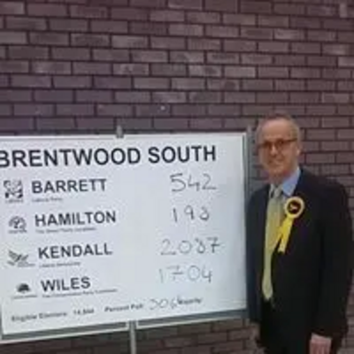 Cllr David Kendall holds Brentwood South