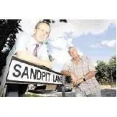 Cllr David Kendall & Cllr Barry Aspinell at Sandpit Lane