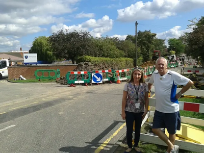 Cllr Liz Cohen with Brentwood First's Shenfield Cllr Phil Baker