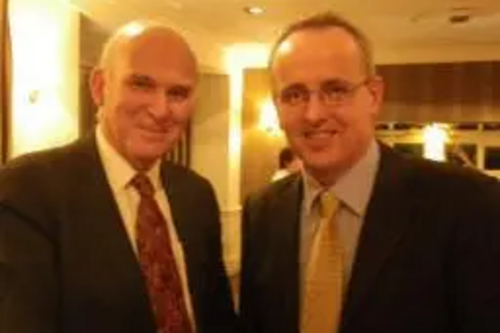 Cllr David Kendall PPC with Vince Cable MP