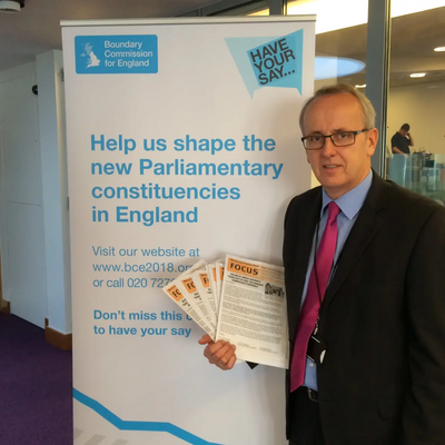 Liberal Democrat Cllr David Kendall, at the Boundary Commission Hearing in Chelmsford 2016