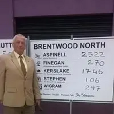 Cllr Barry Aspinell holds Brentwood North