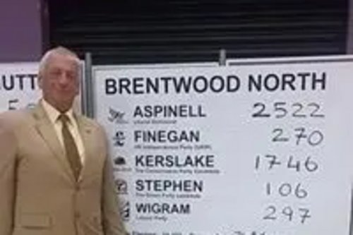 Cllr Barry Aspinell holds Brentwood North