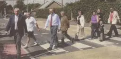 Local residents christen the new crossing