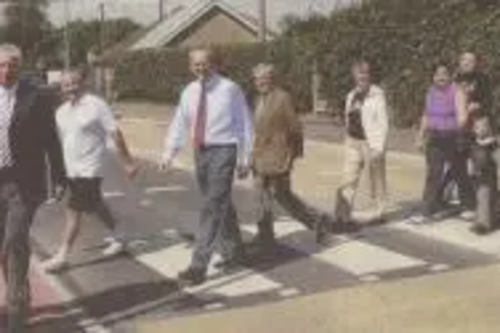 Local residents christen the new crossing