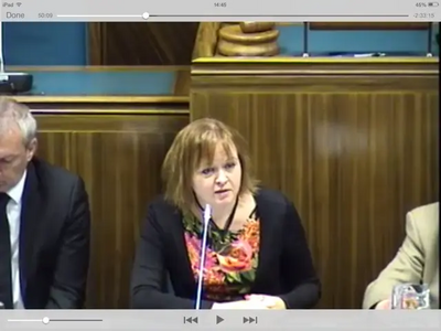 Cllr Karen Chilvers chairs September's Overview and Scrutiny Committee