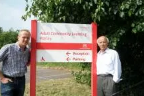 Cllr David Kendall and Warley campaigner Cyril Young at the centre