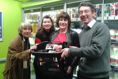 Cllr Graeme Clark joined the trolley dash!