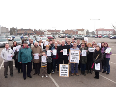 Protesting against the William Hunter Way development in 2008 