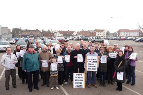 Protesting against the William Hunter Way development in 2008 