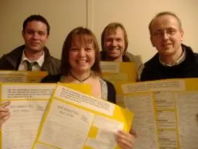 The Liberal Democrat team with their petition