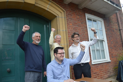 Cllr Barry Aspinell (Lib Dem), Cllr William Lloyd (Brentwood First), Cllr Mike Le Surf (Labour) and Cllr Roger Keeble (Ind) sign The Brentwood Accord