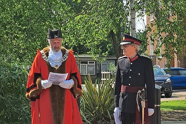 Mayor Haigh, together with the Deputy Lieutenant for Essex